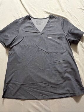FIGS Women’s One Pocket Scrub Top XL Heather Gray Stretch Medical Uniform